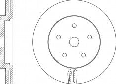Rotor Disc, NIBK, 40206-3JA0A, RN1557V, INFINITI (018470)