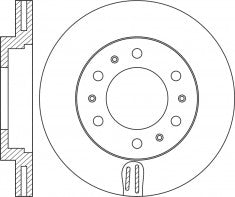 Rotor Disc, NIBK, 562067B, RN1297V, BENDIX (018256)