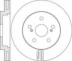 Rotor Disc, NIBK, 43512-06200, RN2068V, TOYOTA (018893)