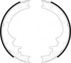 NIBK, Brake Shoes, NR-2033, FN1146, AKEBONO