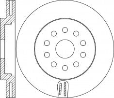 Rotor Disc, NIBK, 60629865, RN1874V, ALFA ROMEO (009513)