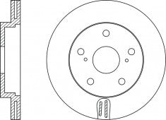 จานโรเตอร์, NIBK, 43512-02220, RN1238V, TOYOTA (018840)