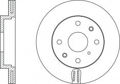 จานโรเตอร์, NIBK, 562210B, RN1102V, BENDIX (017720)