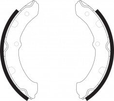 NIBK, Brake Shoes, NR-1034, FN2286, AKEBONO
