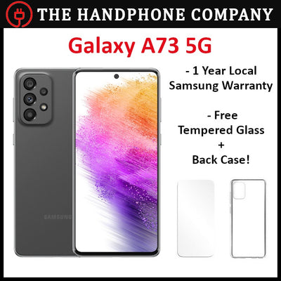 Samsung Galaxy A73 5G 128GB or 256GB / 1 Year Local Samsung Warranty (FREE : TEMPERED GLASS + BACK CASE)