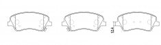 NIBK, Brake Pad, 58101-H8A55, PN0603, HYUNDAI