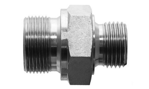 9004-06-12 - 3/8" Male BSPP x M12x1.5 Male Metric - Steel Hydraulic Adapters (089310)