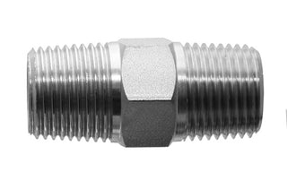 9008-02-02 - 1/8" Male BSPT x 1/8" Male NPTF - Steel Hydraulic Adapters (089041)