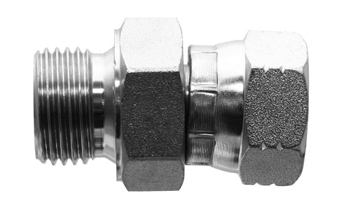 9021-12-08 - 3/4" Male BSPP x 1/2" Female JIC Swivel - Steel Hydraulic Adapters (088466)