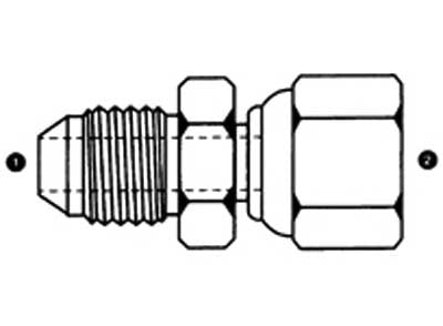 9022-06-S12-20 - 3/8" JIC ตัวผู้ x ท่อ 12 มม. / M20x1.5 ตัวเมียแบบหมุน - อะแดปเตอร์ไฮดรอลิกเหล็ก (089384)