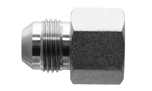 9022F-08-18 - 1/2 "JIC x M18x1.5 ตัวเมียเมตริก ORFS (แข็ง) - อะแดปเตอร์ไฮดรอลิกเหล็ก (089392)