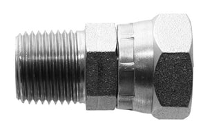 9023-06-06 - 3/8" Male NPTF x 3/8" Female BSPP Swivel - Steel Hydraulic Adapters (088480)