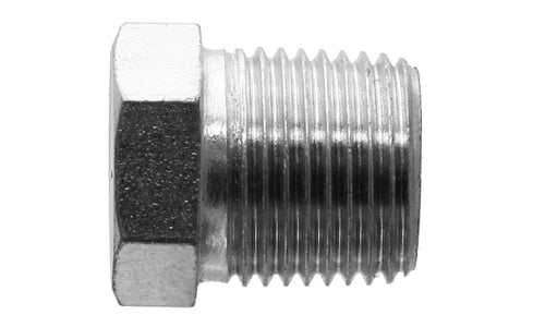 9030T-02 - ปลั๊กหัวหกเหลี่ยม, 1/8" BSPT - อะแดปเตอร์ไฮดรอลิกเหล็ก (089107)