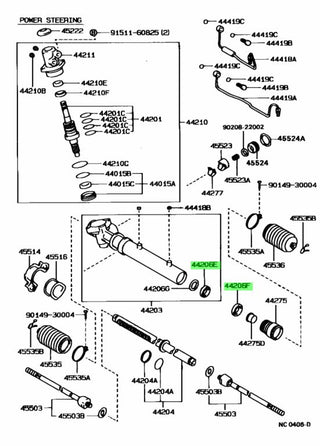 Oil Seal Power Steering, NOK 25.5x39.0x8 90310-25016 BP3761E