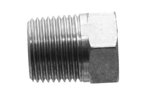9032-04-04 - 1/4 "BSPT ตัวผู้ x 1/4" BSP ตัวเมีย (ทึบ) - อะแดปเตอร์ไฮดรอลิกเหล็ก (089134)