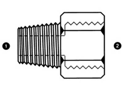 9032S-08-06 - 1/2 "BSPT ตัวผู้ x 3/8" ตัวเมีย BSPP แบบหมุน - อะแดปเตอร์ไฮดรอลิกเหล็ก (089151)