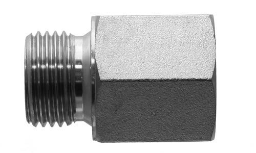 9035S-08-06 - 1/2" Male BSPP (with Washer and O-ring) x 3/8" Female NPTF - Steel Hydraulic Adapters (088597)