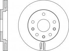 Rotor Disc, NIBK, 562216B, RN1390V, BENDIX (018589)