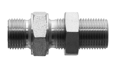 9040-12-12 - 3/4" Male BSPP x 3/4" Male BSPP Bulkhead - Steel Hydraulic Adapters (088703)