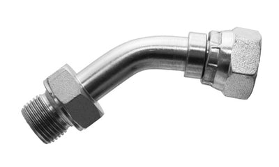 9047-20-20 - 45Â° Tube Elbow, 1-1/4" Male BSPP x 1-1/4" Female BSPP Swivel - Steel Hydraulic Adapters (088748)