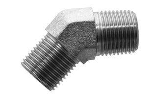 9054-04-02 - 45Â° Elbow, 1/4" Male BSPP x 1/8" Male BSPT - Steel Hydraulic Adapters (089177)