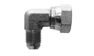 9056-08-06 - 90Â° Elbow, 1/2" Male JIC x 3/8" Female BSPP Swivel - Steel Hydraulic Adapters (088801)