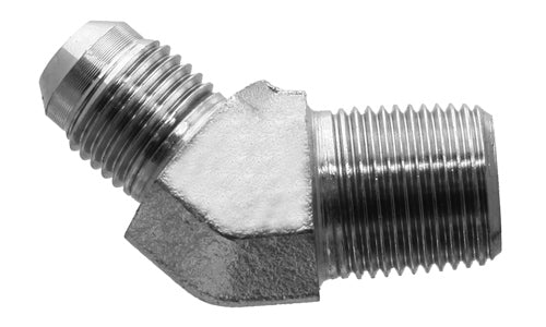 9064-06-06 - ข้อศอก 45Â°, JIC ตัวผู้ 3/8" x BSPT ตัวผู้ 3/8" - อะแดปเตอร์ไฮดรอลิกเหล็ก (089223)