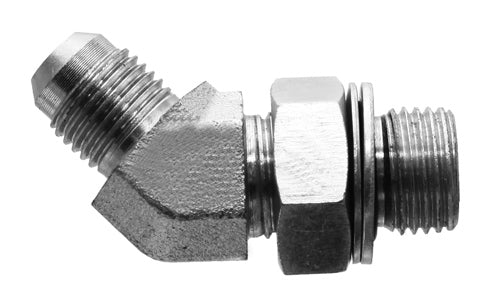 9066-06-16 - ข้องอ 45Â°, 3/8" ตัวผู้ JIC x M16x1.5 ตัวปรับเมตริกตัวผู้ - อะแดปเตอร์ไฮดรอลิกเหล็ก (089455)