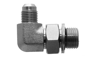 9069-24-48 - 90 Elbow, 1-1/2" Male JIC x M48x2 Male Metric Adj. - Steel Hydraulic Adapters (089532)
