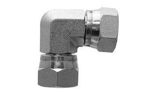 9075-16-16 - 90Â° Elbow, 1" Female BSPP Swivel x 1" Female BSPP Swivel - Steel Hydraulic Adapters (088896)