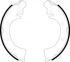 NIBK, Brake Shoes, NR-3036, FN6669, AKEBONO