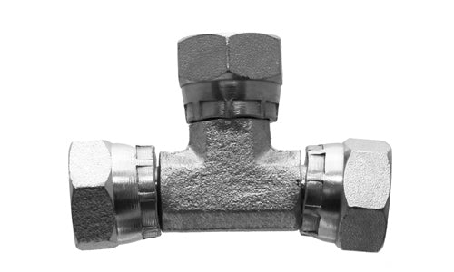 9085-20-20-20 - ข้อต่อสามทางตัวเมีย, 1-1/4" BSPP x 1-1/4" BSPP x 1-1/4" BSPP - อะแดปเตอร์ไฮดรอลิกเหล็ก (088942)