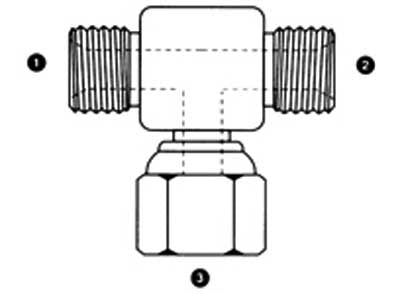 9087-20-20-20 - ข้อต่อสามทาง, BSPP ตัวผู้ 1-1/4" x BSPP ตัวผู้ 1-1/4" x BSPP ตัวผู้ 1-1/4" แบบหมุนได้ - อะแดปเตอร์ไฮดรอลิกเหล็ก (088952)