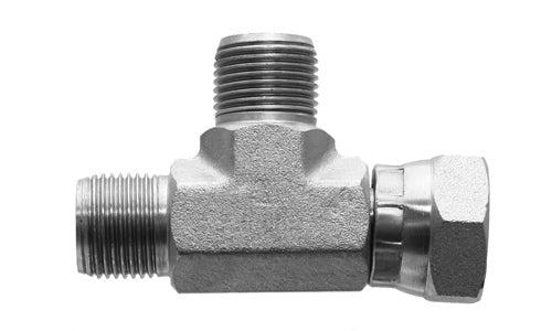 9090-20-20-20 - รันตี๋, BSPP ตัวผู้ 1-1/4" x BSPP ตัวเมีย 1-1/4" แบบหมุน x BSPP ตัวผู้ 1-1/4" - เหล็ก (088960)