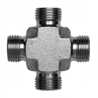 9096-08 - Cross, 1/2" Male BSPP - Steel Hydraulic Adapters (088969)