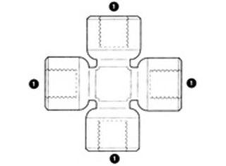 9097-08 - Cross, 1/2" Female BSP - Steel Hydraulic Adapters (088971)