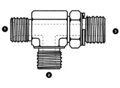 9151-08-08-08 - รันที, BSPP ตัวผู้ 1/2" x BSPP ตัวผู้ 1/2" x 1/2" ตัวปรับ BSPP ตัวผู้ - อะแดปเตอร์ไฮดรอลิกเหล็ก (088977)