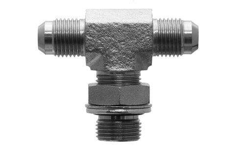 9159-06-06-04 - ข้อต่อสามทาง, 3/8" ตัวผู้ JIC x 3/8" ตัวผู้ JIC x 1/4" ตัวผู้ BSPP Adj. - อะแดปเตอร์ไฮดรอลิกเหล็ก (088997)