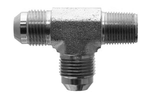 9163-04-04-04 - Run Tee, 1/4" Male JIC x 1/4" Male JIC x 1/4" Male BSPT - Steel Hydraulic Adapters (089231)