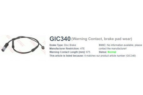 Wire-Sensor 34 35 6 792, BMW, 0, 289, BMW (071585)