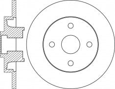 Rotor Disc, NIBK, 4249.45, RN1857H, PEUGEOT (016936)