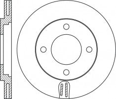 จานโรเตอร์, NIBK, 561302B, RN1824V, BENDIX (018965)