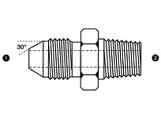 9233-16-04 - M16x1.5 Male Komatsu x 1/4" Male BSPT - Steel Hydraulic Adapters (089241)