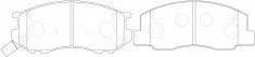NIBK, Brake Pad, A-124K, PN1328, AKEBONO