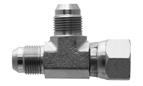 9291-06-06-06 - รันตี๋ 3/8" ตัวผู้ JIS 30Â° x 3/8" ตัวผู้ JIS 30Â° x 3/8" ตัวเมีย JIS 30Â° แบบหมุน - อะแดปเตอร์ไฮดรอลิกเหล็ก (090681)