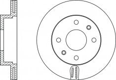 Rotor Disc, NIBK, 562273B, RN1221V, BENDIX (017402)