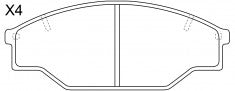 ผ้าเบรค NIBK, A-135K, PN1166, AKEBONO (019017)
