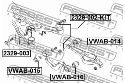 Collar/Cam, FEBEST, 1K0 501 387 C, 2329-003, AUDI (068732)