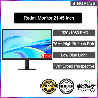 【SG LOCAL SELLER】Xiaomi Redmi Monitor 21.45 Inch 1080P FHD 178° Broad Perspective 75Hz 1920x1080 75Hz 16.7 Millon Colors Low Blue Light