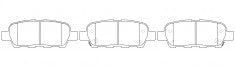 ผ้าเบรค NIBK, A-654WK, PN2466, AKEBONO (018335)